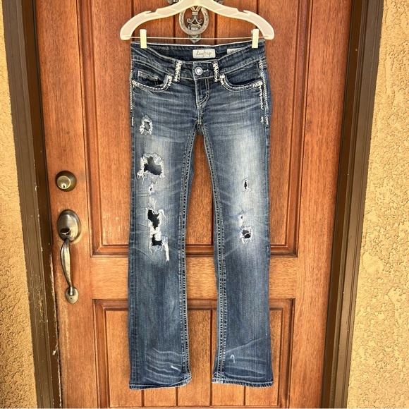 Daytrip Denim - Daytrip Distressed Bootcut Jeans